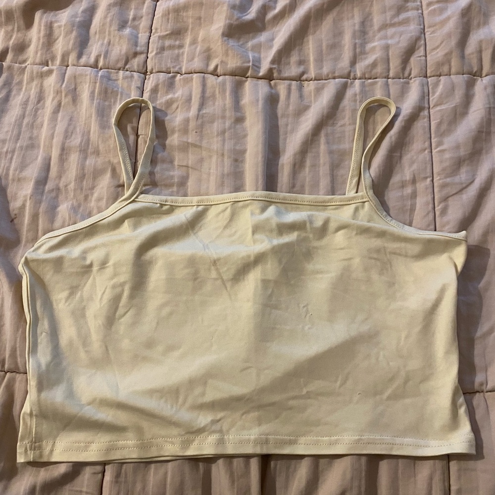 Pastel yellow crop top